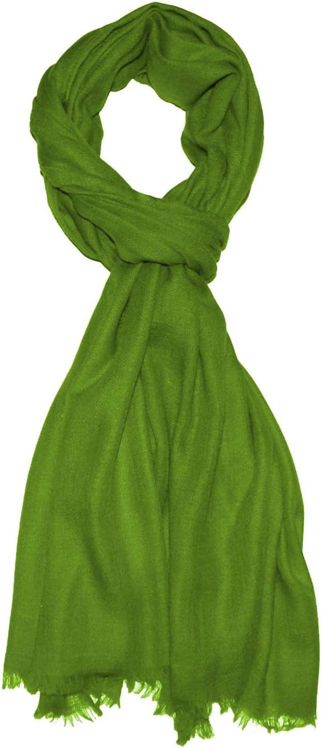 Lorenzo Cana Heren Sjaal 100% Kasjmier Geel Groen 70x200cm