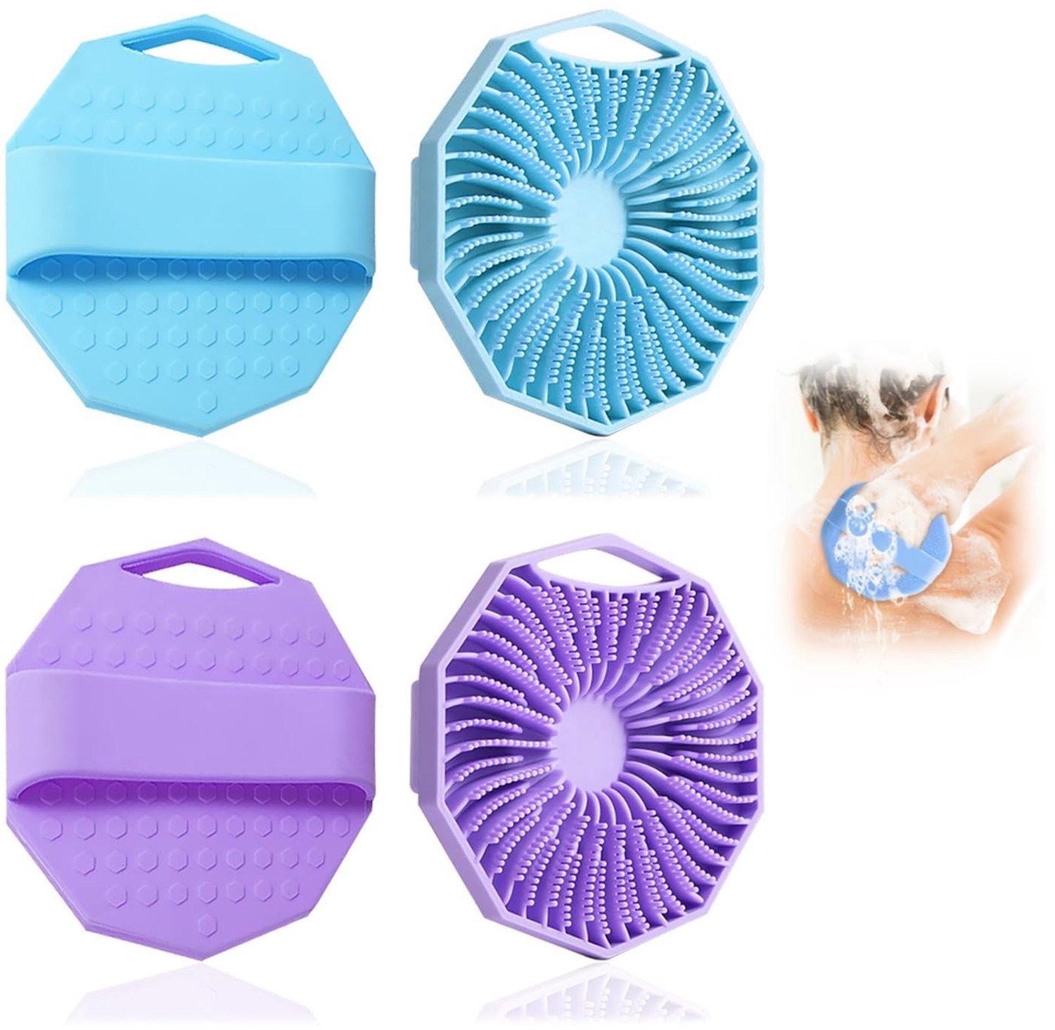 Silicone Lichaamsscrubber voor Mannen en Vrouwen - Antimicrobieel en Exfoliërend