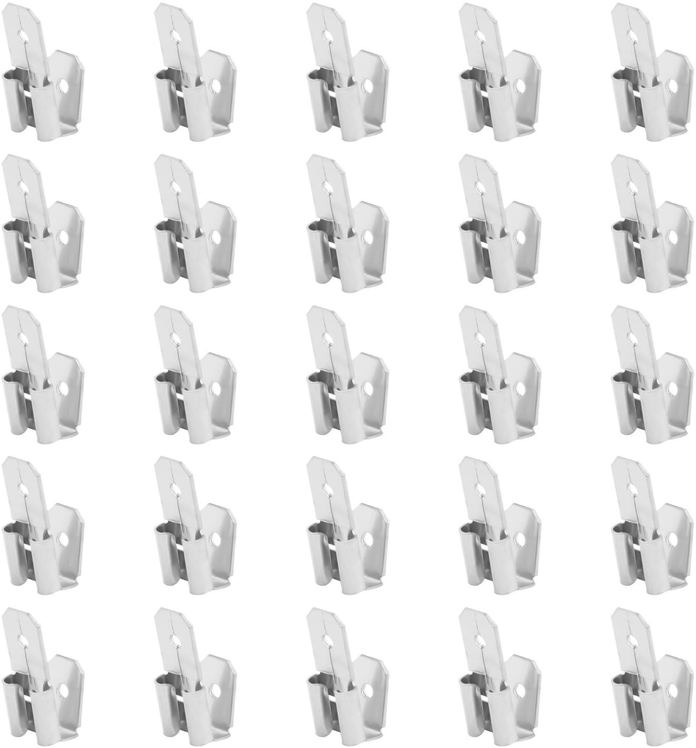 25 Stuks Aluminium Spade Connectoren met Dubbele Male en Female Aansluitingen
