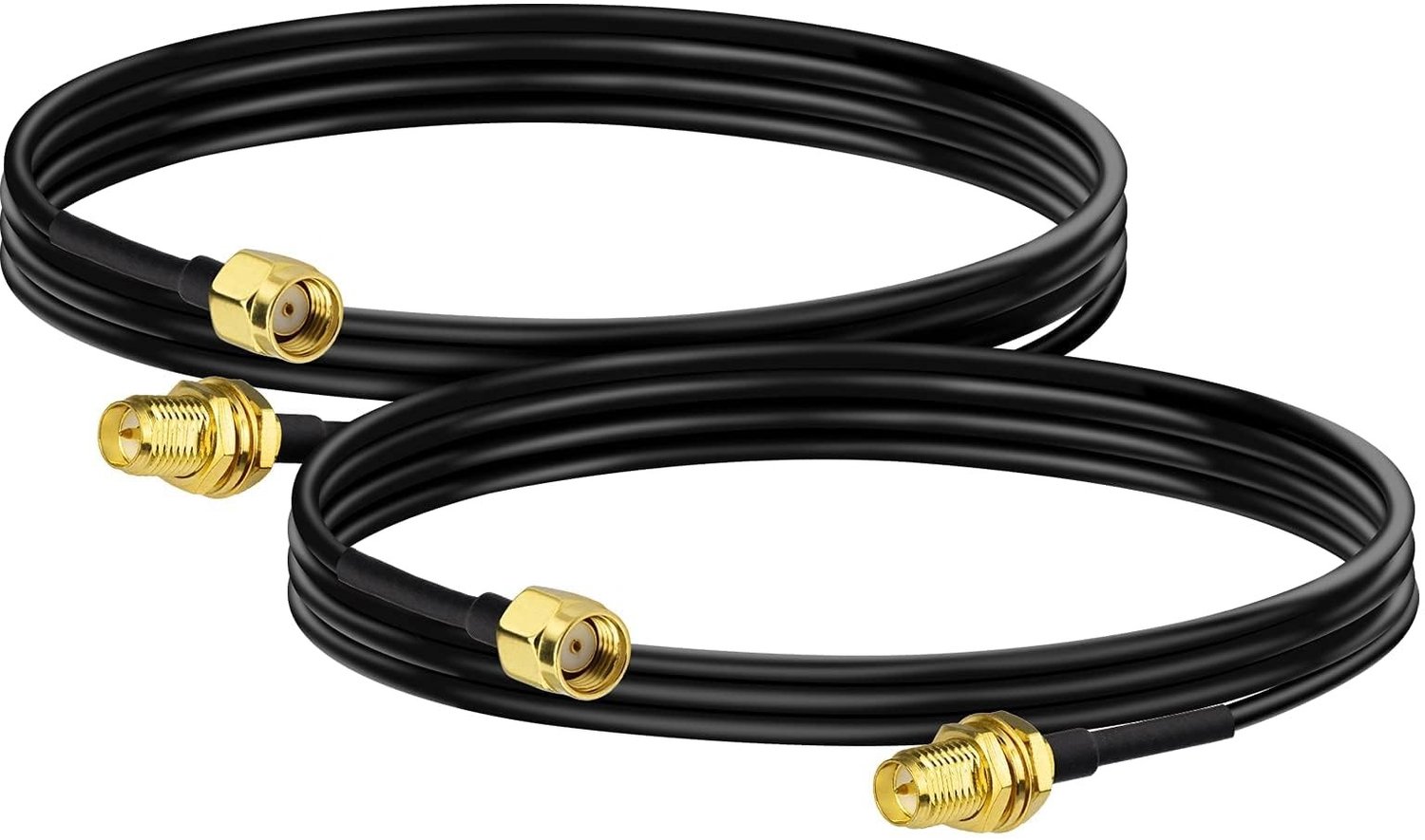 WiFi Antenne Verlengkabel 1m met RP-SMA Connectoren (2-Pack)