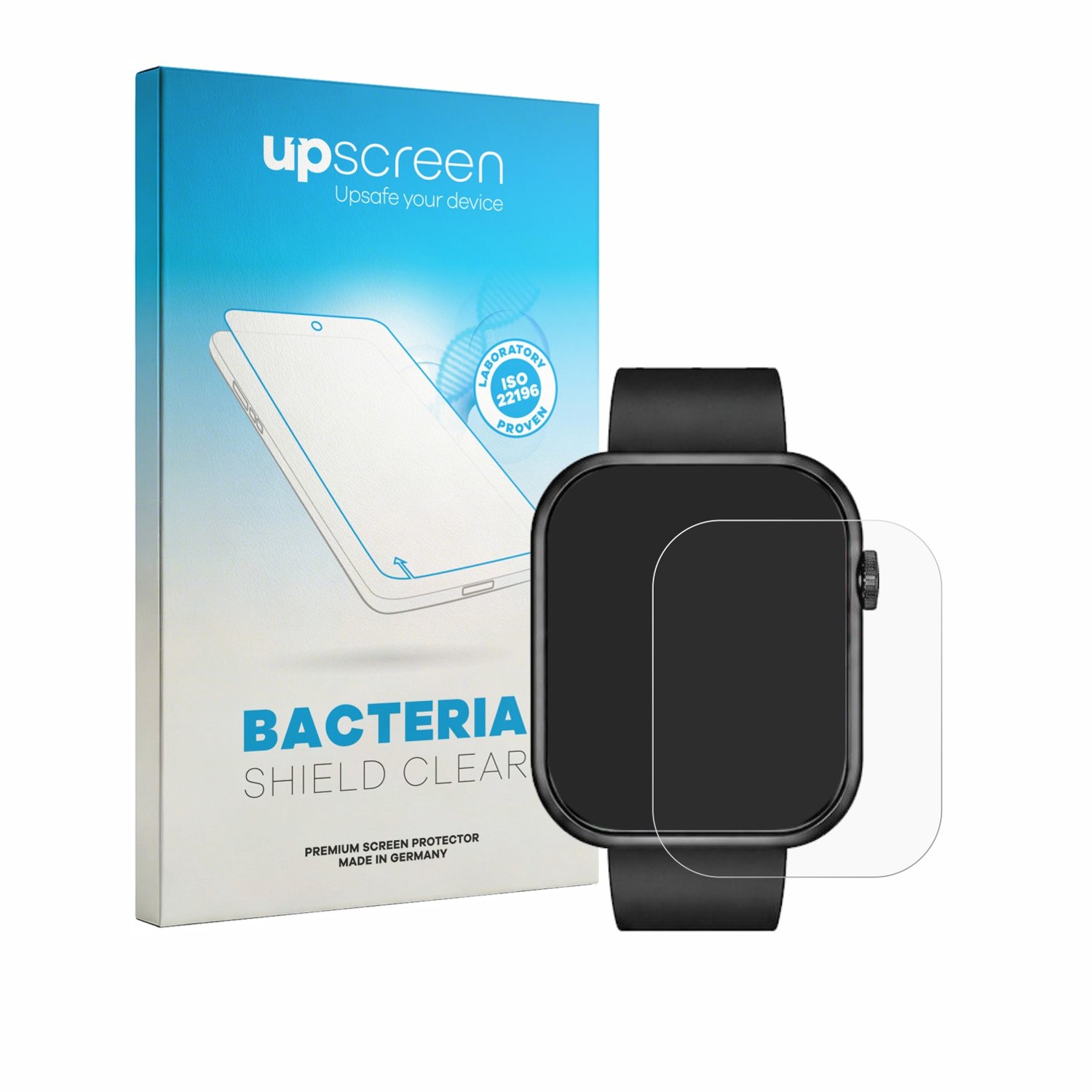 upscreen - Screenprotector voor Vornix Smartwatch 1.85" - Folie Beschermfolie transparant antibacterieel