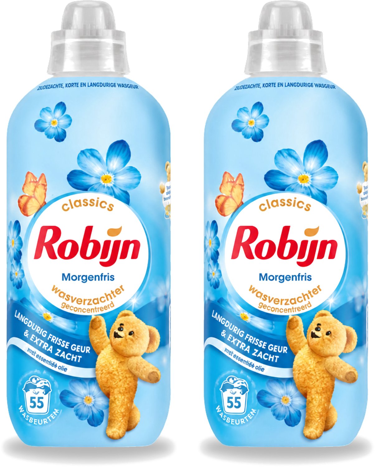 2 x Robijn – Wasverzachter – Morgenfris – 1,1 L - Voordeelverpakking - 2 stuks