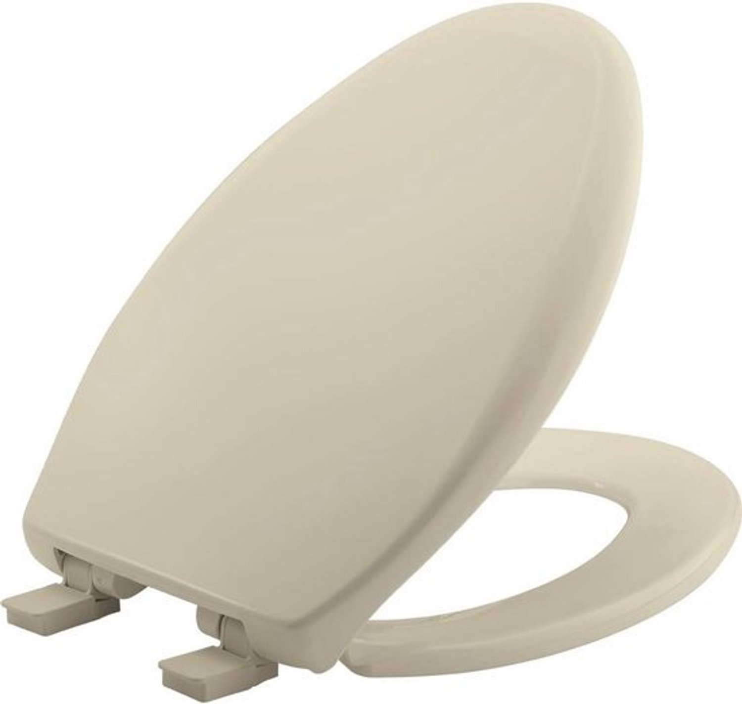 Toiletbril - Langwerpige zitting - Badkamercomfort - Scharnier met zachte sluiting - 49 x 35 cm - Beige