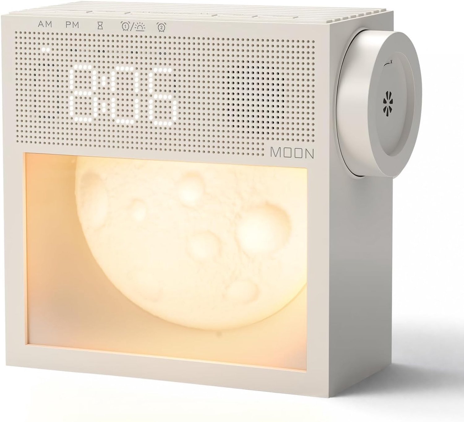 Wekker en Maanlamp - C - Dimbaar - Lichtwekker met Natuurlijke Geluiden - Voor Slaapkamer
