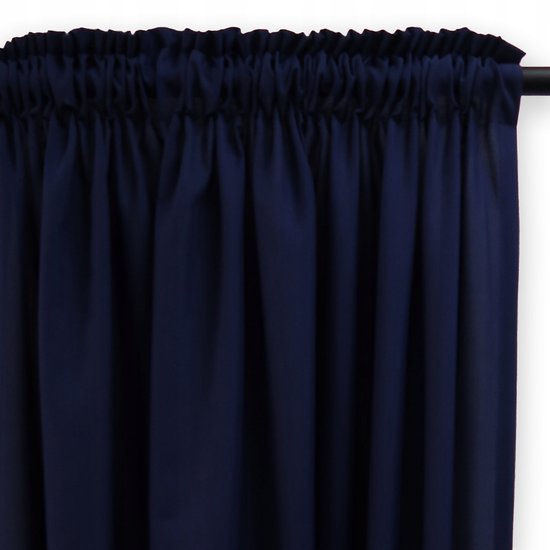 Donkerblauwe Gordijnen 140x290 cm - Halfverduisterend, Polyester