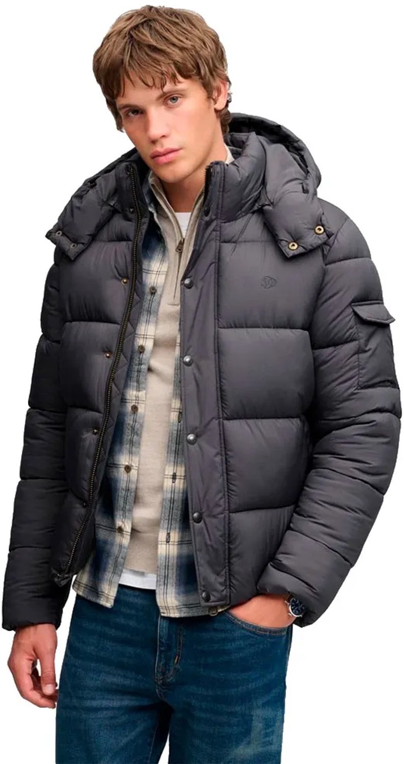 Superdry Premium Ripstop Pufferjas Heren Gewatteerde jassen Grijs