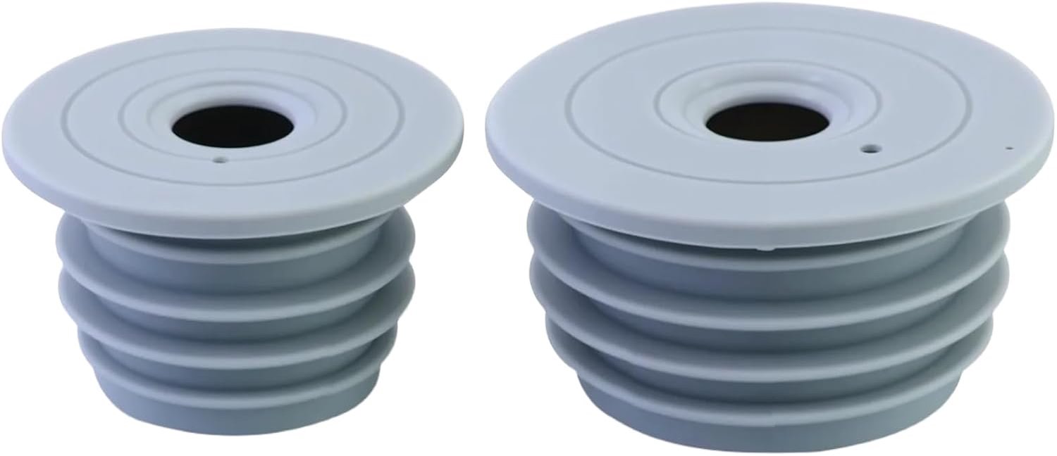2x Afvoerplug voor Wasmachine & Badkamer - Grijs