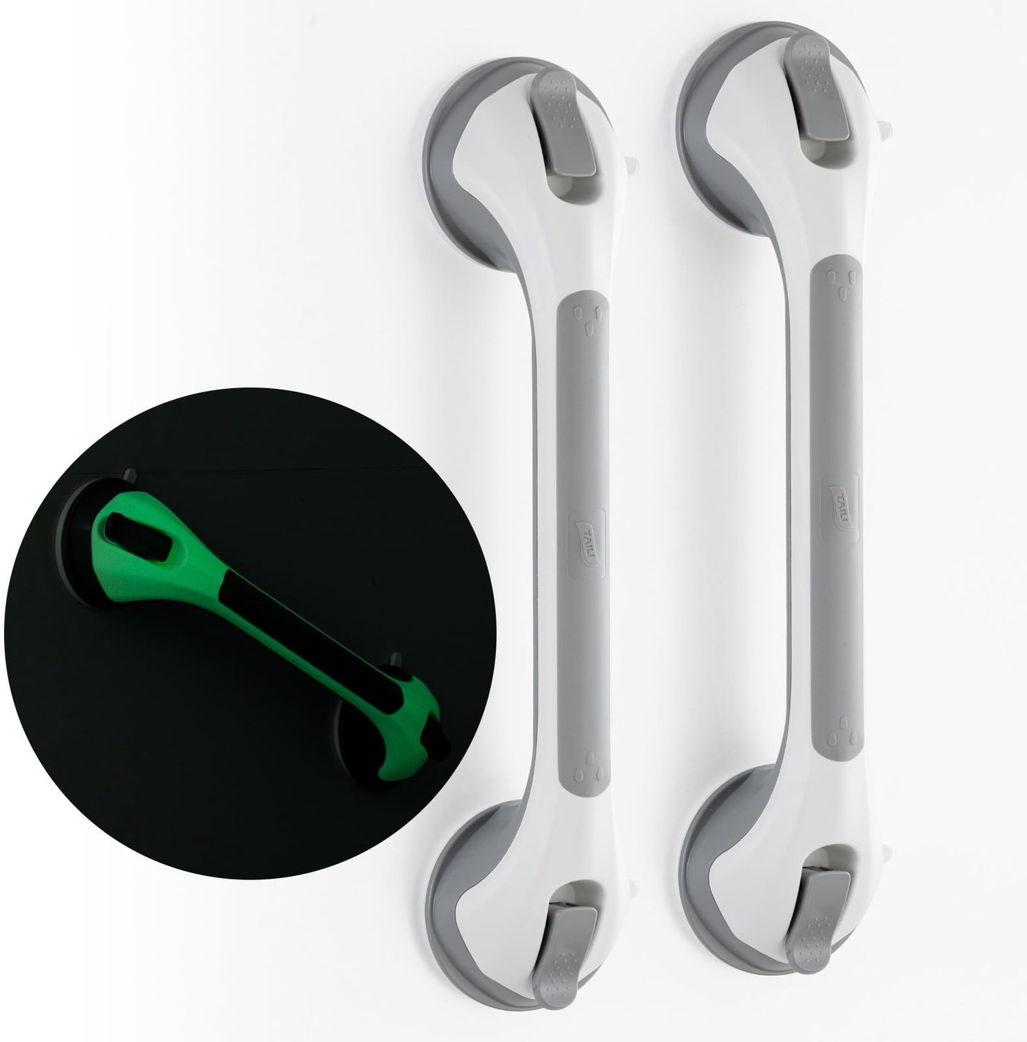2-Pack Zuiggrepen voor Badkamer met Fluorescerende Afwerking