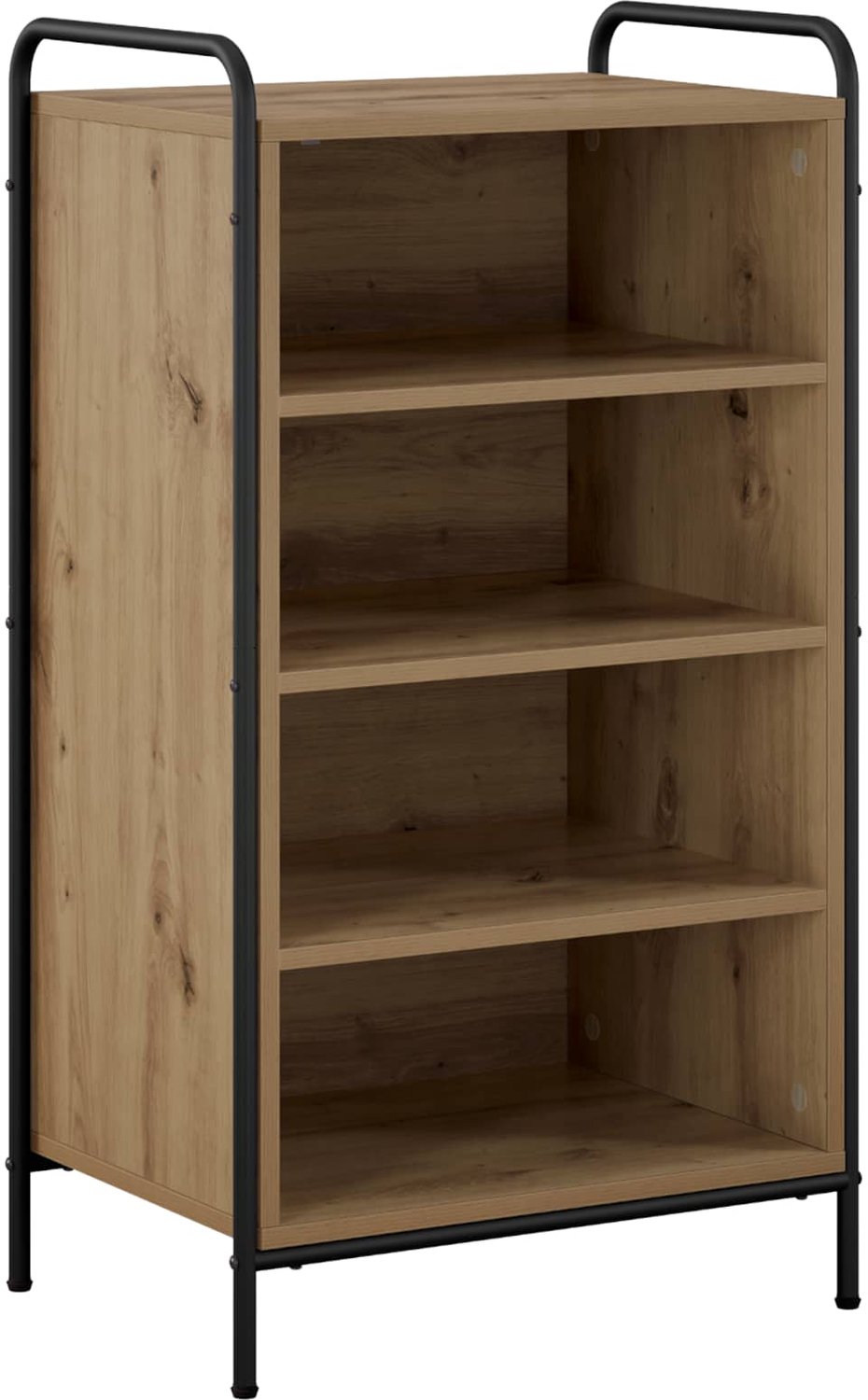 vidaXL Schoenenkast - 51 - x - 36,5 - x - 93 - cm - Bewerkt - hout - Artisanaal - eiken Artisanaal eiken