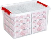 Q-line Kerstballen Opbergbox 62L - Trays voor 116 kerstballen - Transparant/rood