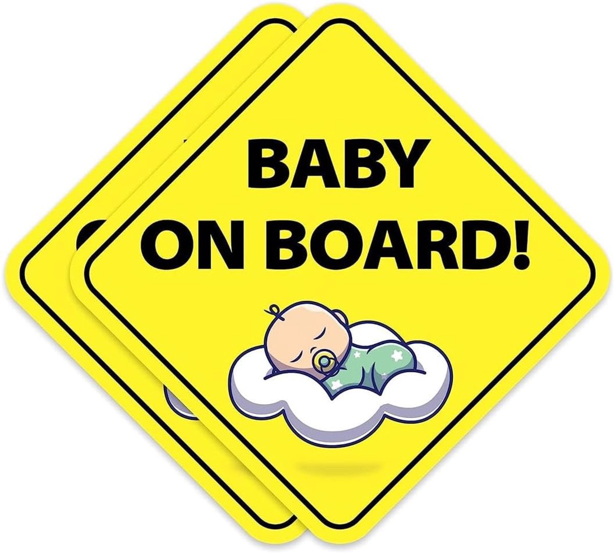 Baby Stickers met Reflectieve Magnetische Waarschuwing, Waterdicht en Veilig voor Kinderen - 2 Stuks