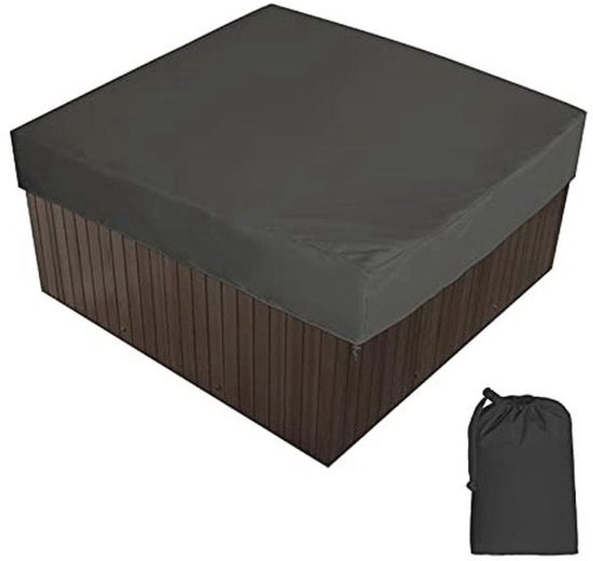 Vierkante Waterdichte Hot Tub Cover van 190T Polyester - UV-Bestendig en Stofdicht