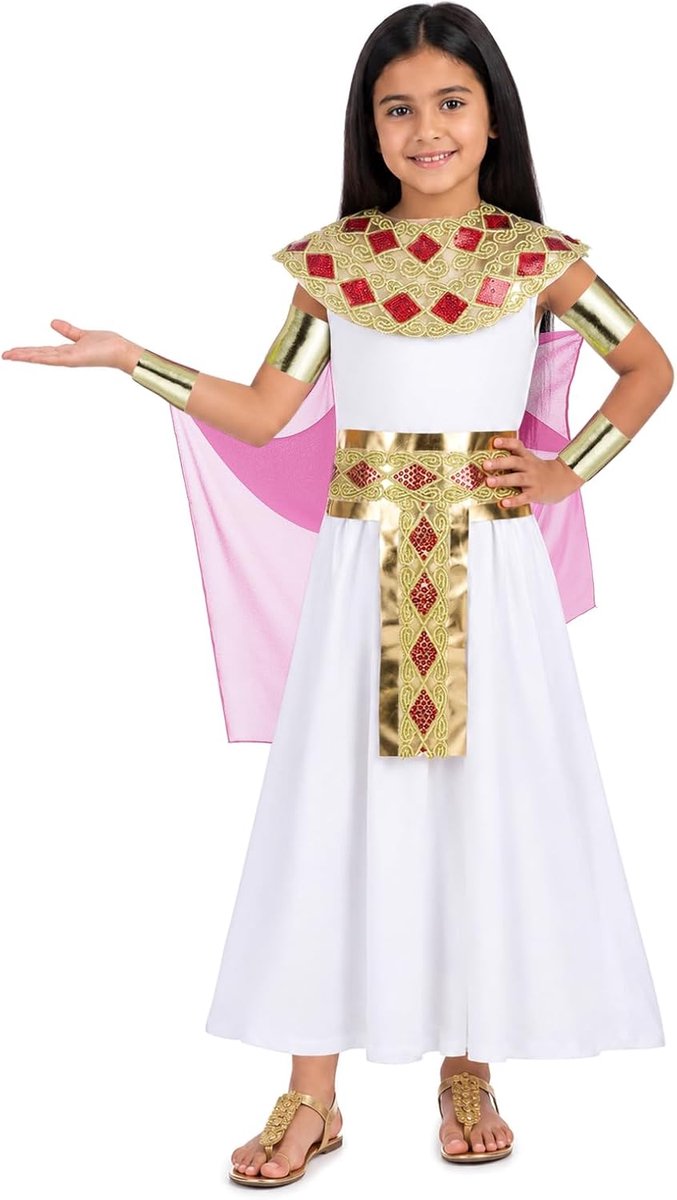 Kleopatra kostuum voor meisjes, carnavalskostuum voor meisjes (110-150)