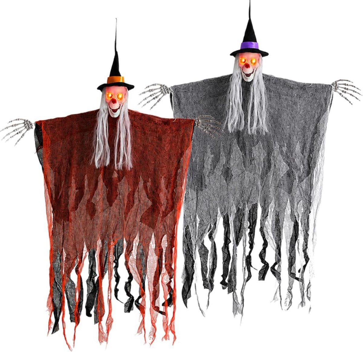 2 x Halloween-hangers, skelet, Halloween-decoratie