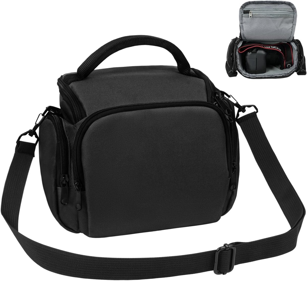Waterdichte en Schokbestendige DSLR Camera Tas voor SLR Camera's - Zwart, Ideaal voor Reis en Bescherming