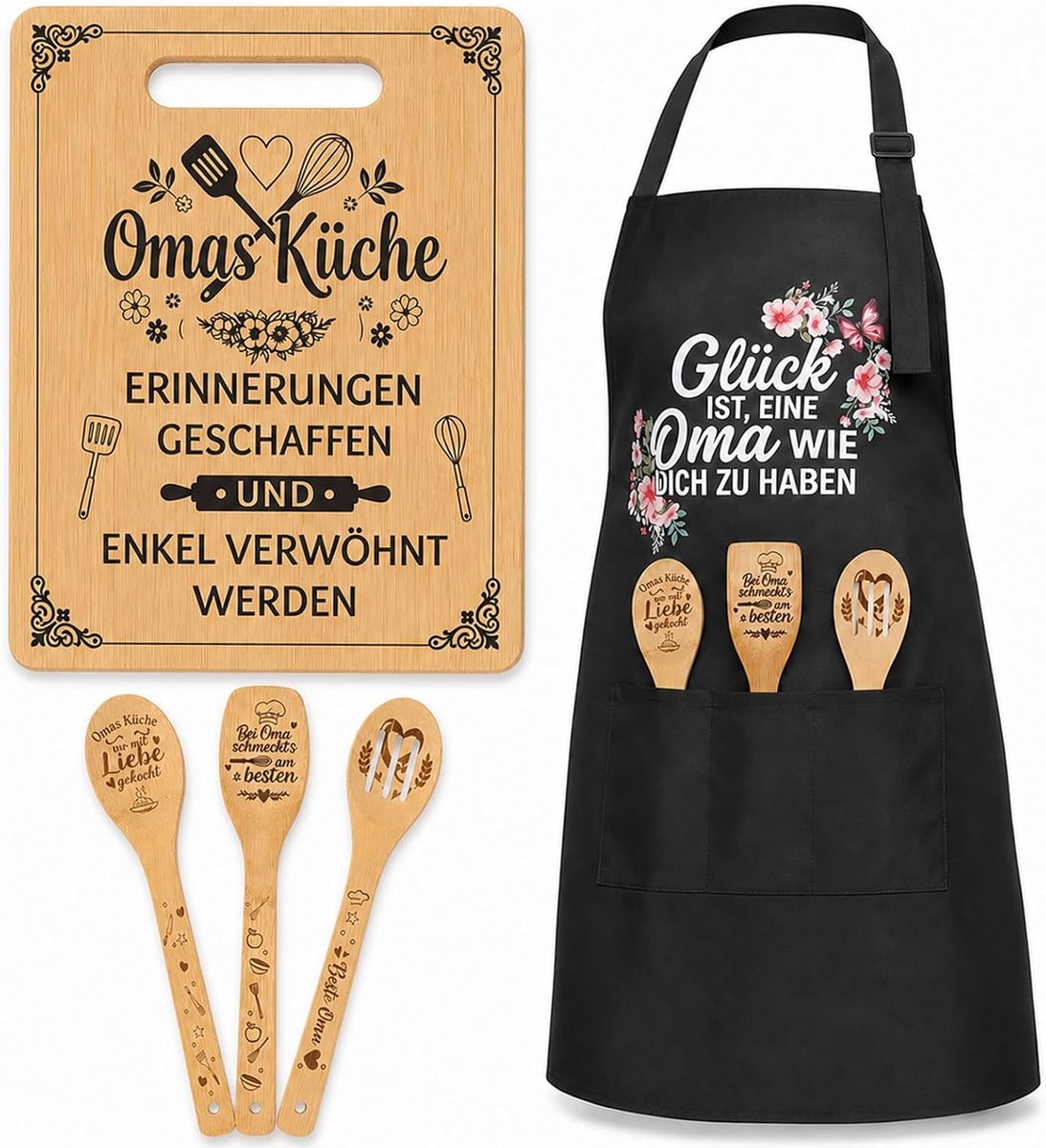 Cadeau voor oma, snijplankset & schort