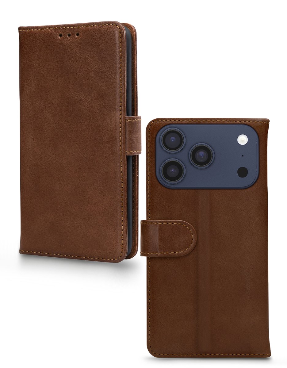 Mobilize Leather Wallet Apple iPhone 17 Pro Max/18 Pro Max Brown
