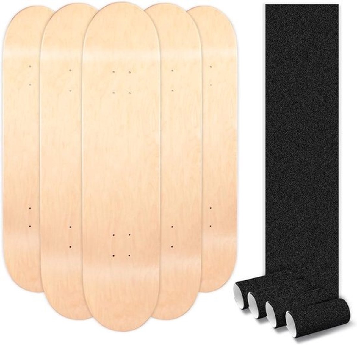 Professioneel Skateboard Deck van Esdoornhout met Dubbele Kicktail