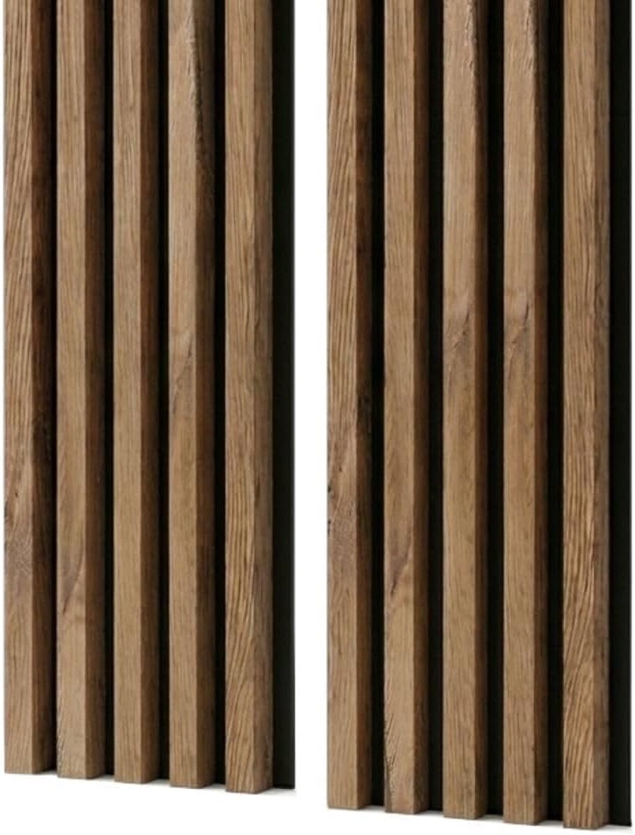 Wandpanelen Akoestische Panelen 240x53 cm Kleur: Eiken Grandson Naturel, Lamellenwand op Vilt Wandbekleding als Geluidsisolatie Binnendecoratie Lamellenbekleding