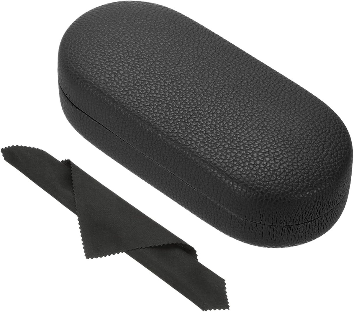 Hard Shell Bril Etui van PU Leer, Grote Zonnebril Organizer met Litchi Grain voor Bescherming van Zonnebrillen en Correctiebrillen voor Dames en Heren