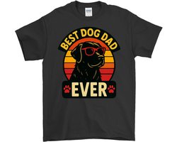 Grappig Honden Papa Shirt – BEST DOG DAD EVER – Hondenliefde Outfit – Unisex T-Shirt voor Dames & Heren – Leuk Cadeau