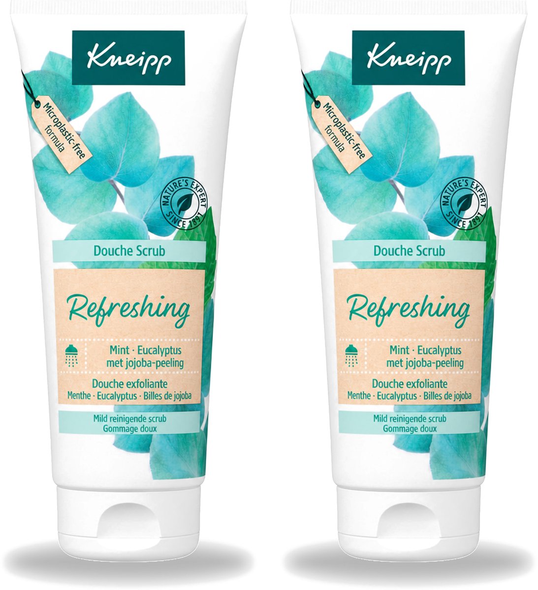 2 x Kneipp - Douche scrub - Refreshing - Mint & Eucalyptus - 200 ml - Voordeelverpakking - 2 stuks