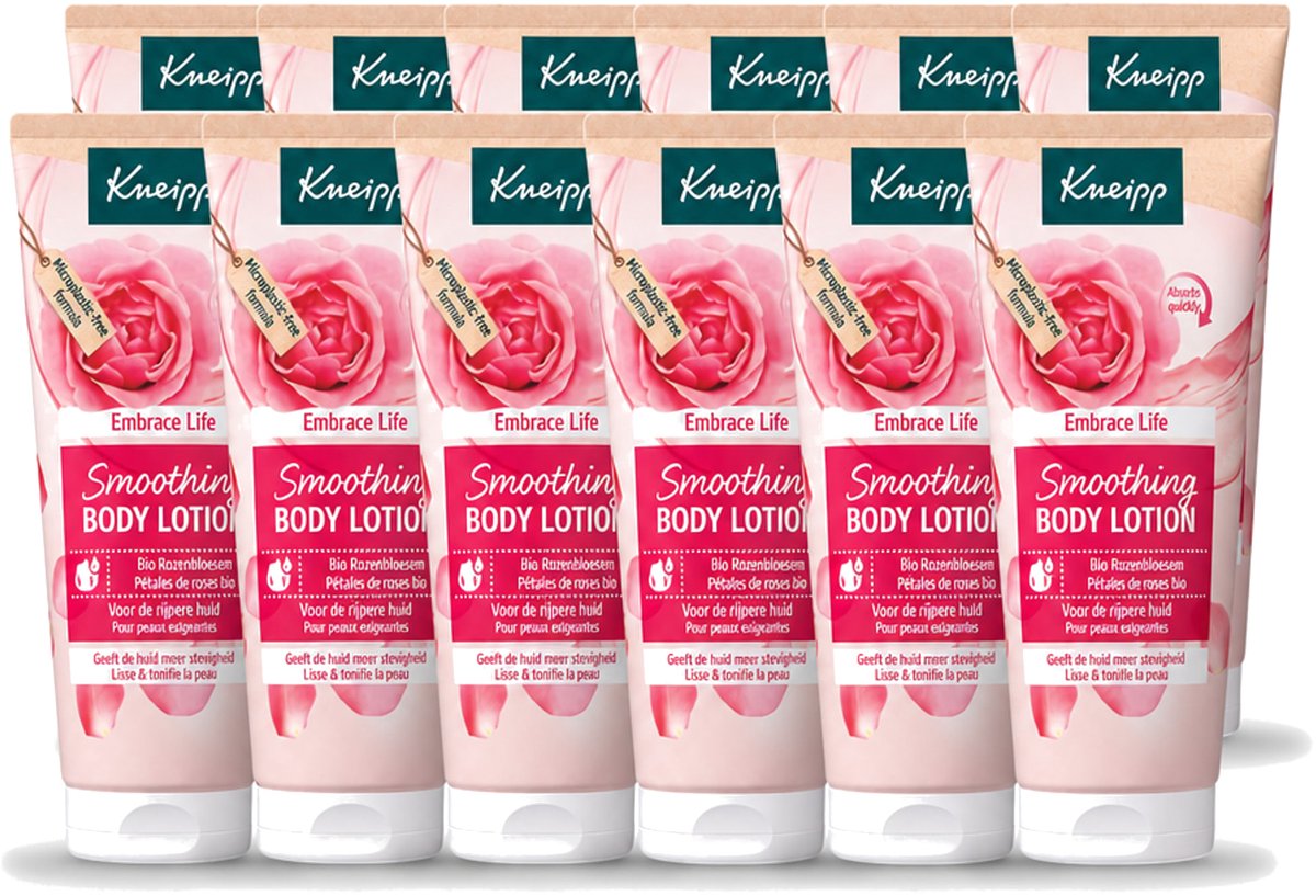 12 x Kneipp - Body lotion - Embrace Life - Anti‑Aging verzorging - 200 ml - Voordeelverpakking - 12 stuks