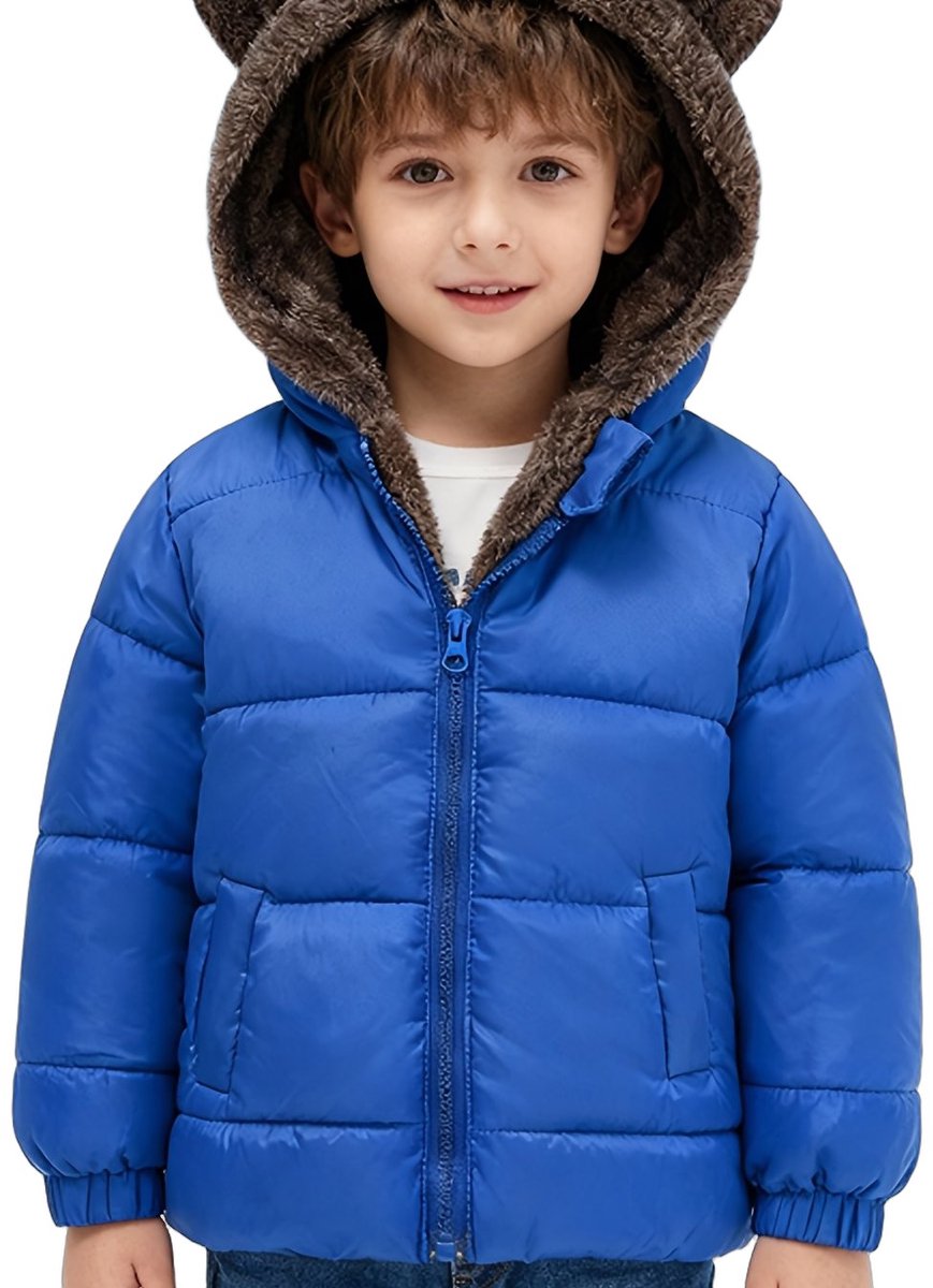 Currero Winterjas Parka Jongens Lange Jas Wintermantel Overjas Gewatteerd Waterdicht Winter Stijlvol Mantel Kinderen Levendig 1-2 Jaar Blauw