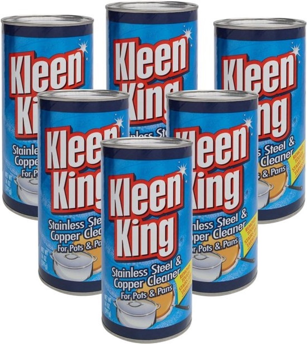 Multifunctionele roestvrijstalen en koperen kookgereiniger - 14 oz (6 stuks) voor het verwijderen van hardnekkige vlekken