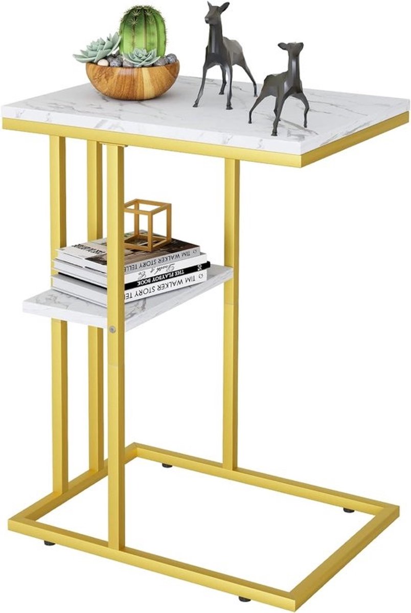 C-vormige bijzettafel voor kleine ruimtes - Ideaal als nachtkastje of salontafel