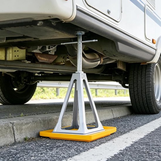 4 stuks steunplaten voor caravans, 23 x 17 x 2 cm, onderleggerplaten voor caravans, steunplaten, stapelbaar met handgreep, krikpads, stabilisator, steunplaten voor caravans, campers en — afbeelding 5