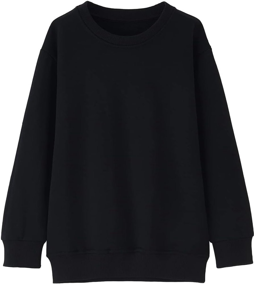 Sweatshirt voor jongens met ronde hals, lange mouwen, effen, trui voor peuters, kinderkleding voor kinderen, uniseks, 4-10 jaar