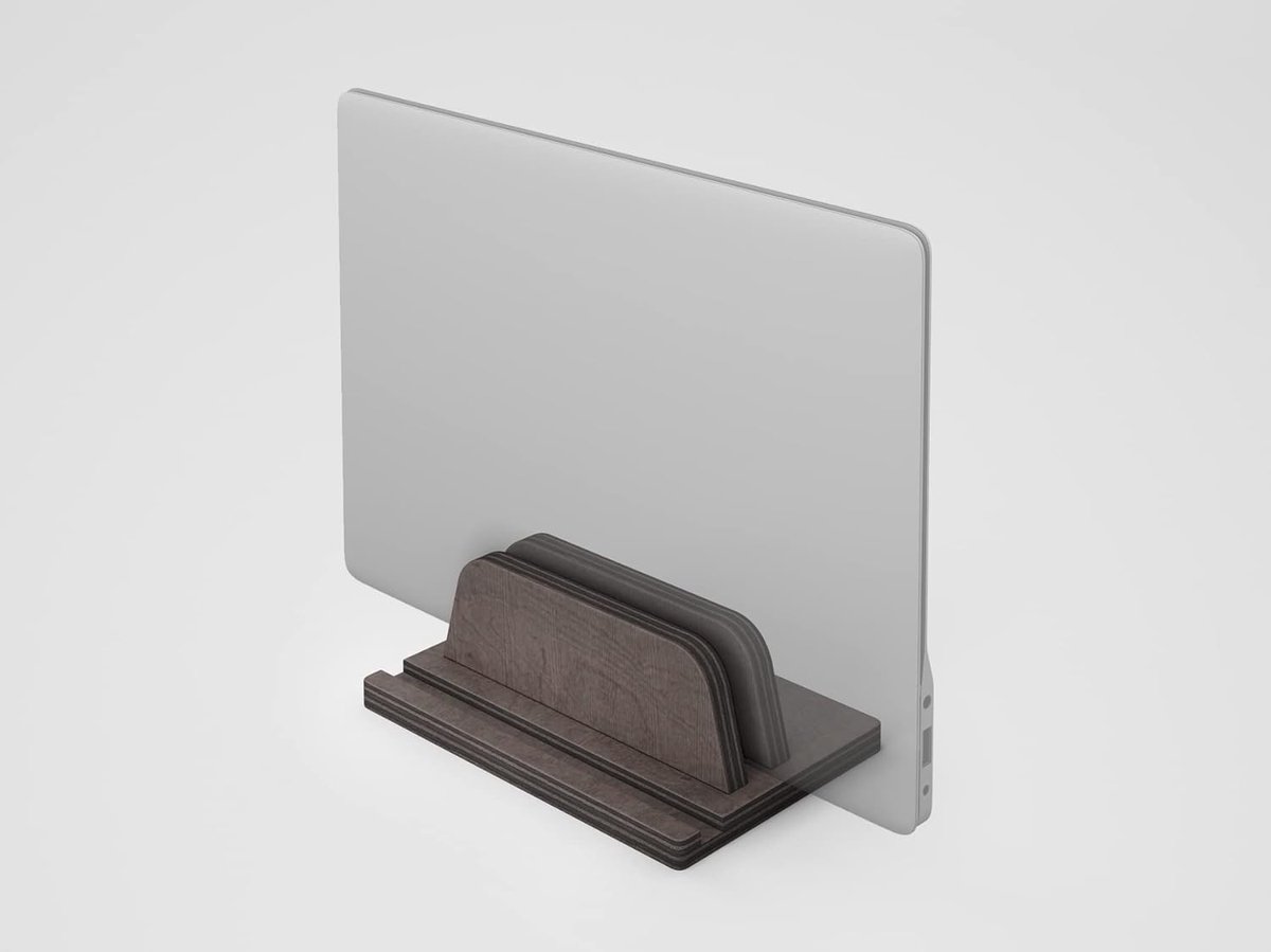 Laptopstandaard, notebookstandaard, verticaal, laptopstandaard, notebookstandaard, made in EU, zwart