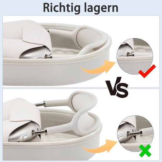 Compatibel met Apple Airpods Max hoofdtelefoons, Eva harde etui-shell voor het opbergen van hoofdtelefoons tijdens reizen en buitenshuis (Sterrenlicht) — afbeelding 3