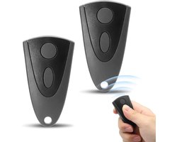 Afstandsbediening, compatibel met Novoferm Tormatic Novotron 502 Max 43-2, 433,92 MHz Bip garagedeur, 2 kanalen, zwart, 2 stuks