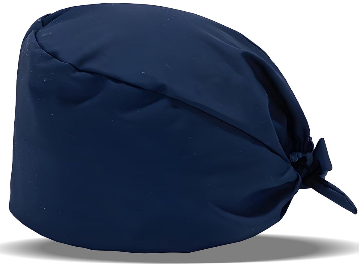 Pet van stof voor artsen, verpleegsters, apothekers, tandartsen, dierenartsen, medisch personeel, uniseks, blauw, eenheidsmaat