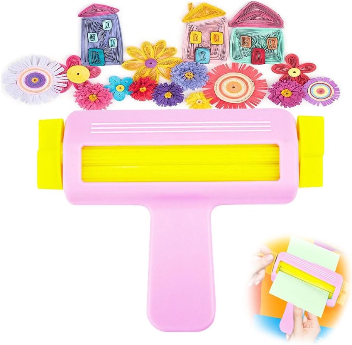 Quilling-gereedschap voor het vouwen van papier, quilling-papierstroken golfvormgereedschap, vouwmachine voor kunsthandwerk, gewatteerde papierwikkelaars voor scrapbooking