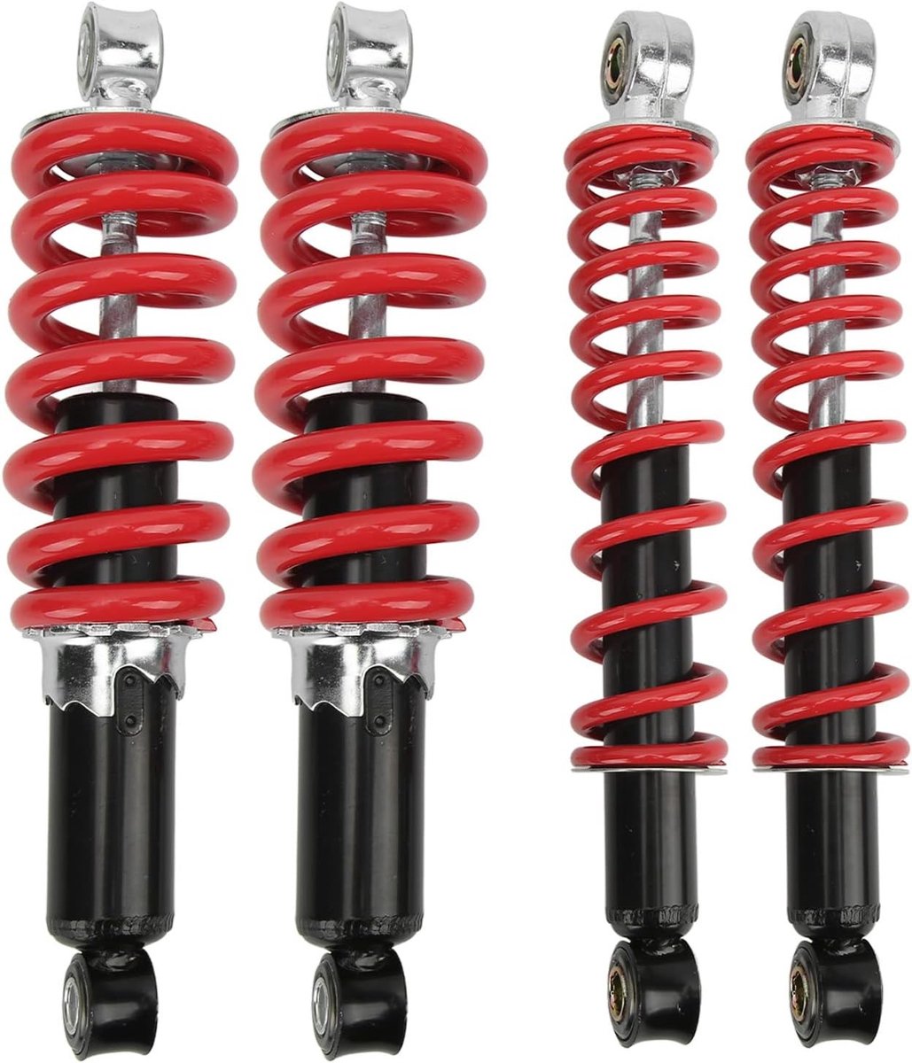 Verstelbare Achter Schokdemper 250mm voor Dirt Bike, ATV en Go Kart - 4 Stuks met Lente voor Verbeterde Prestaties