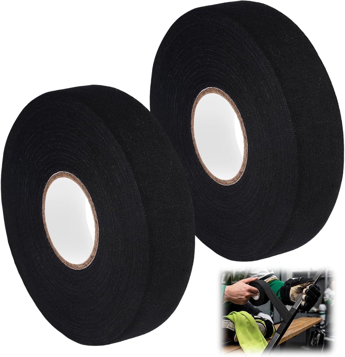Hockey Tape Set van 2 Rollen, 82 ft X 25mm, Niet-slip IJs Hockey Racket Tape voor Optimaal Grip en Bescherming