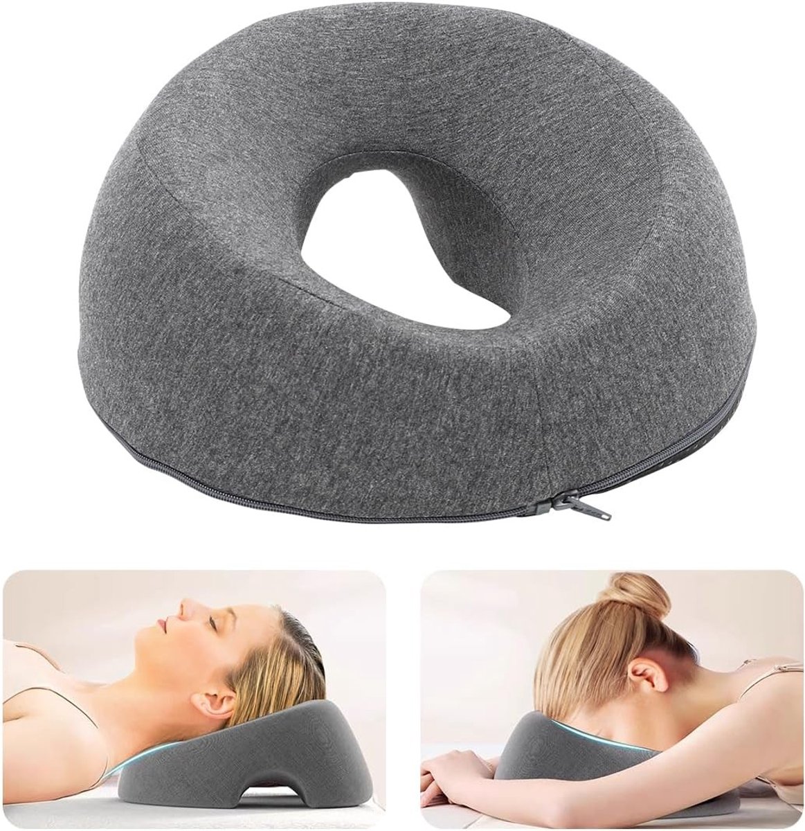 U-vormig Massage Kussen voor Gezicht en Hoofd, Ideaal voor Schoonheidssalon en Spa, Comfortabel en Ondersteunend Kussen voor Massagebehandelingen