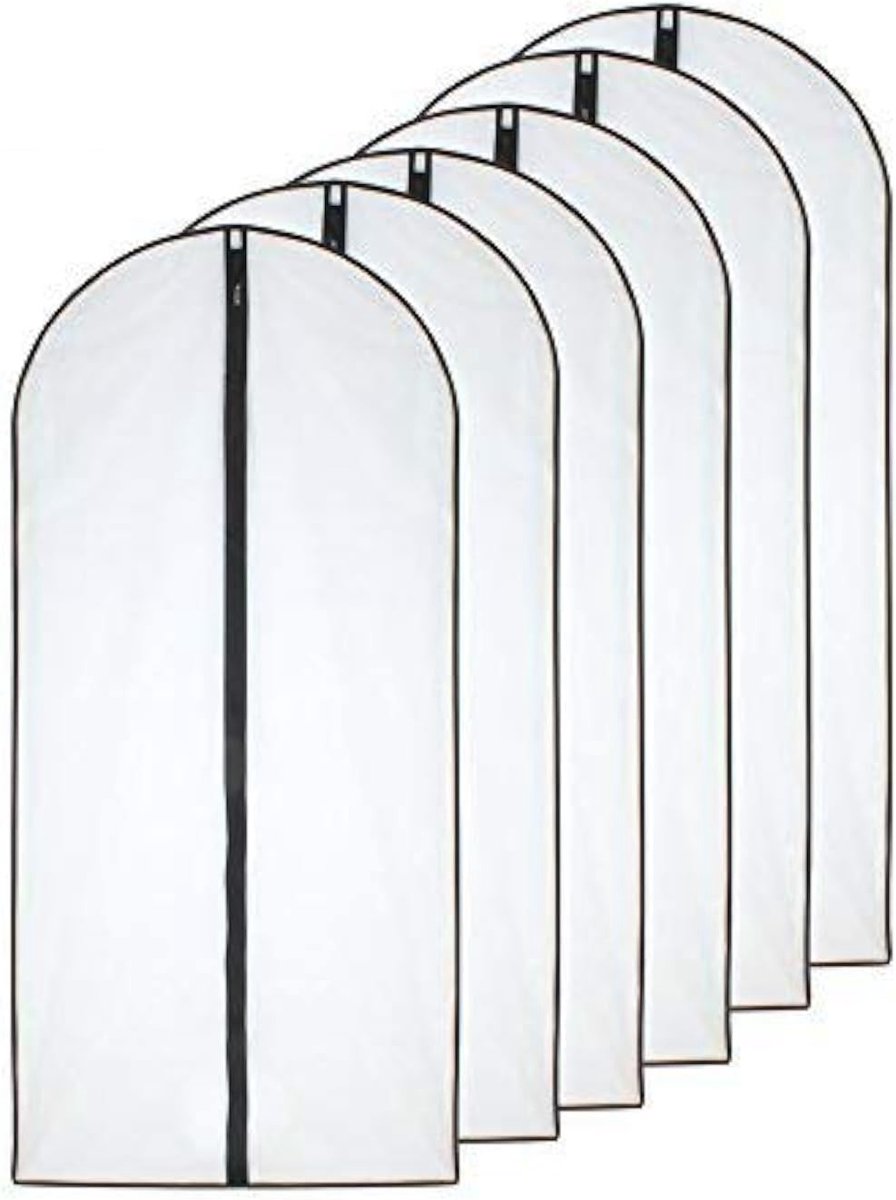 Kledinghoezen 6pcs Transparant Stofdichte Tassen Beschermen Jurken Jassen Shirts Rokken En Meer (60x100cm)