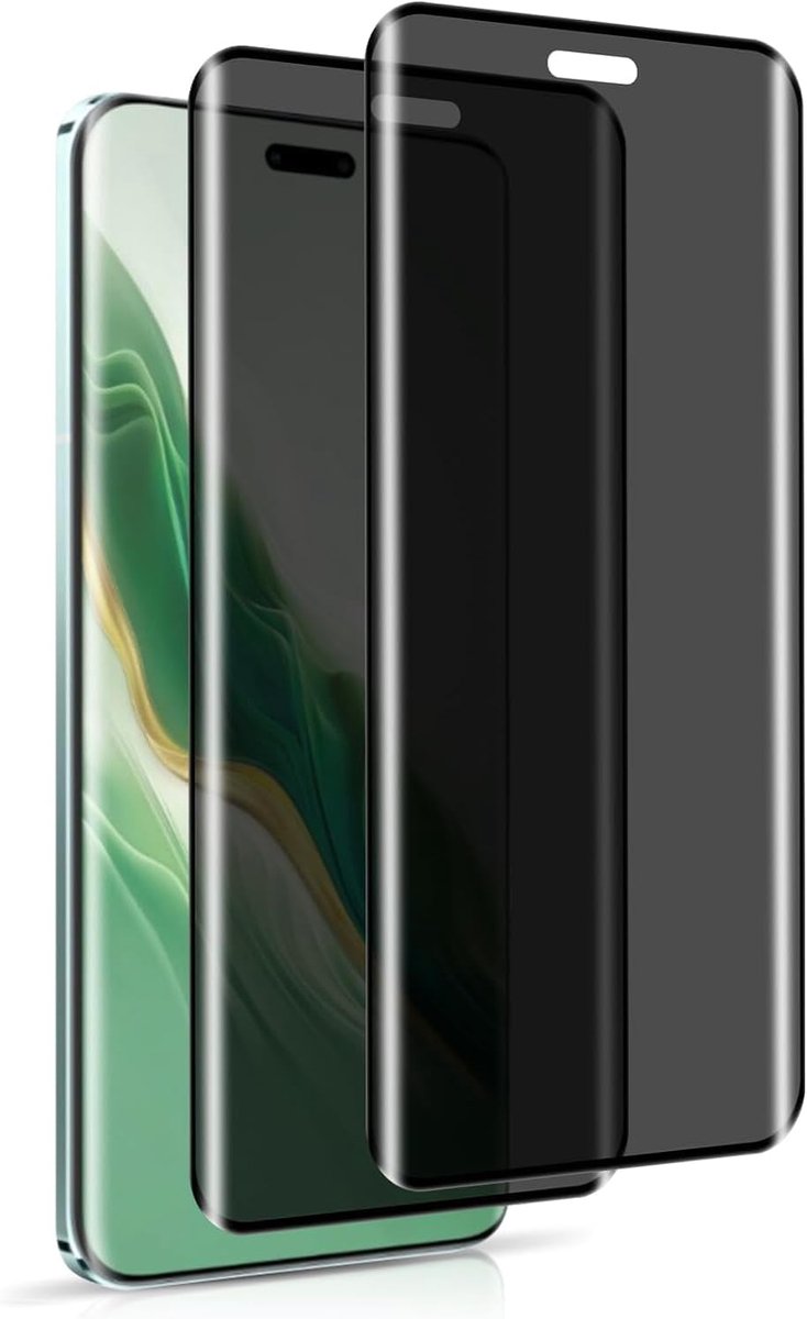 [2 Pack] Anti-Spy Screen Protector for HONOR 200 Pro- Full Screen Privacy Screen Protector, 3D Tempered Glass Film, 9H Hardness Anti-Peeping Full Coverage Protector Anti Scratch Screen