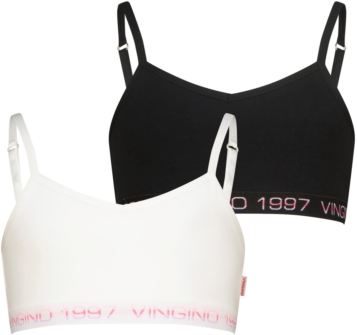 Vingino Girls Top 2pack Nachtkleding Meisjes - Wit - Maat 122/128