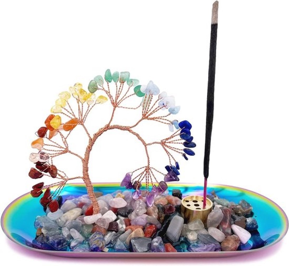 Wierookhouder met Kristallen Boom voor Sticks