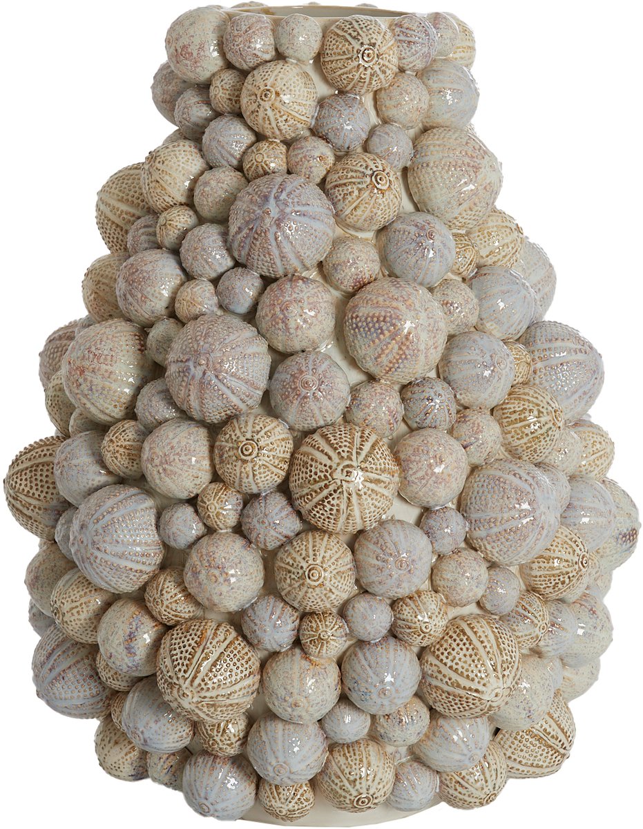 Light & Living Vaas SEA URCHIN - Ø40x49cm - Wit