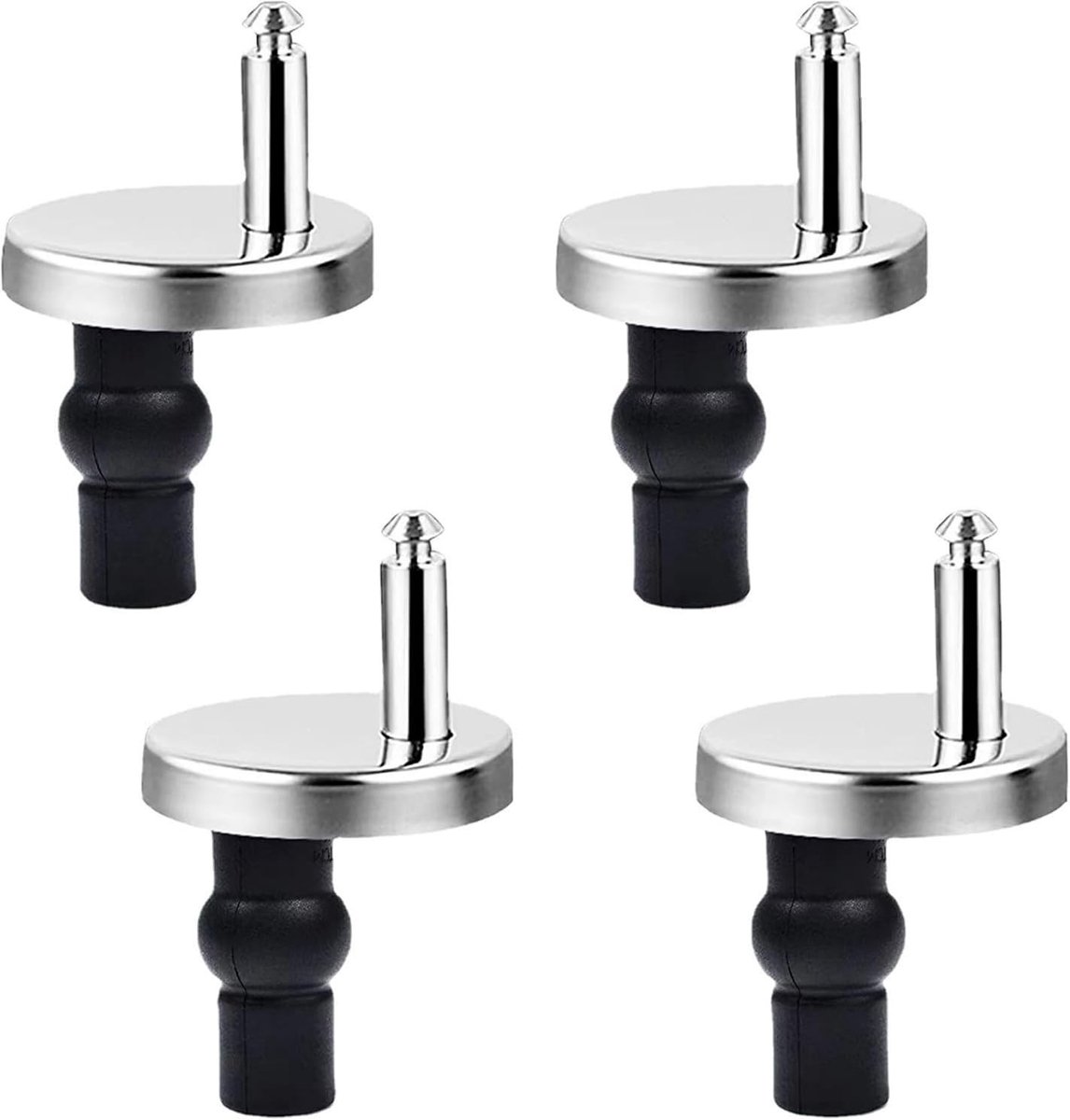 Set van 4 permanente ringen voor toiletzitting, universele schroeven en onderdelen voor toiletstoel reparatie