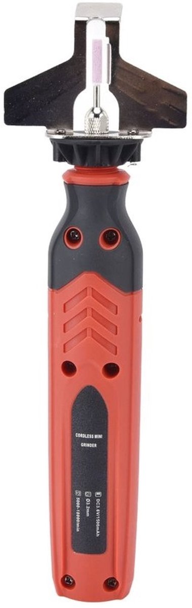 Cordless Chainsaw Sharpener, Electric Handheld Chainsaw Grinding Set Battery Powered Electric Knife Sharpening File Chainsaw Grinding Tools with Grinding Wheels Angle Attachment