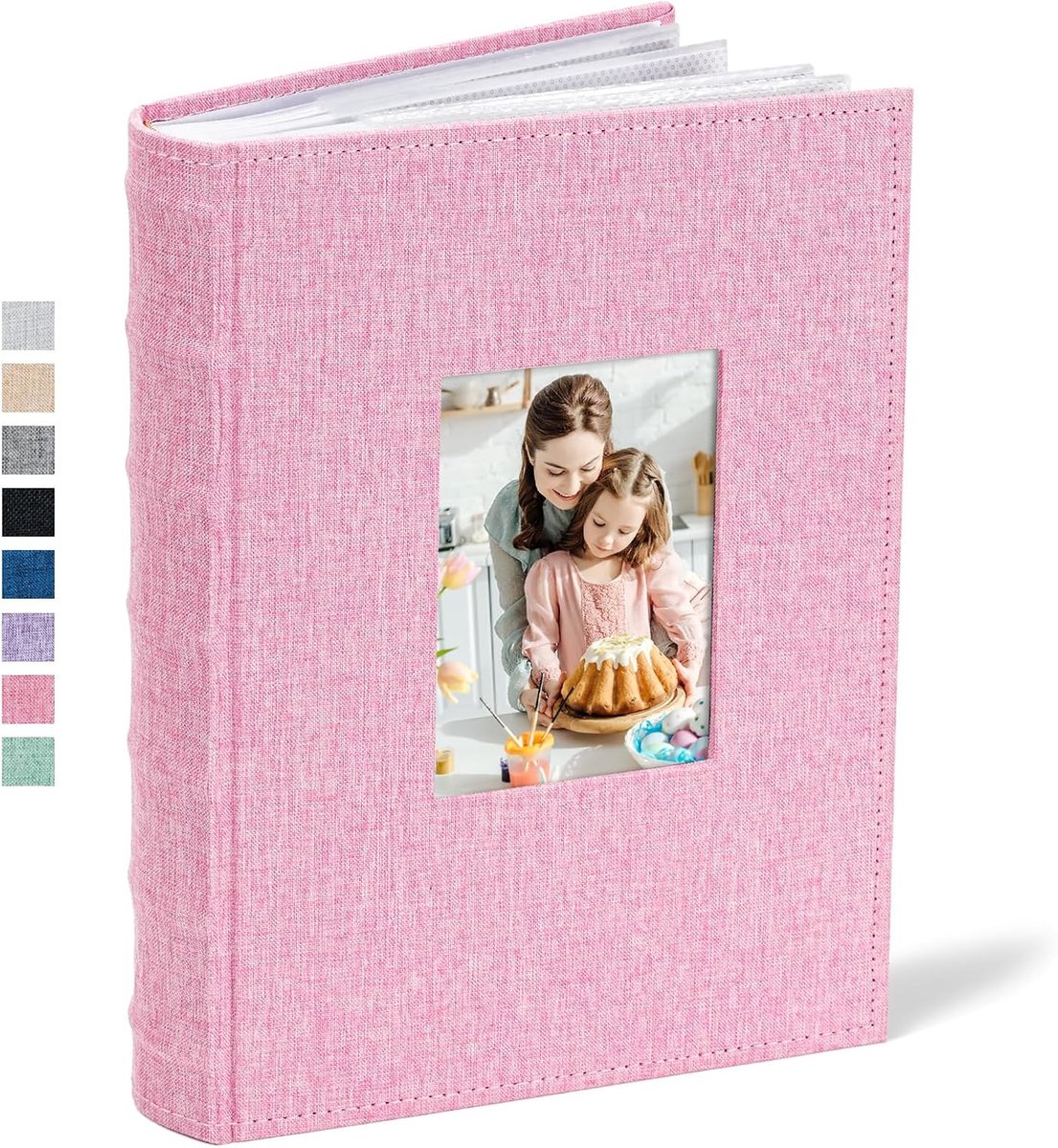 Albums 10x15 300 Zakken Linnen Frame Cover met Memo Gebieden Fotoboek Grote Capaciteit Foto's Boek voor Bruiloft Familie Baby Vakantie