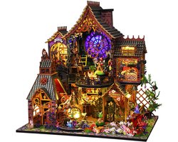 DIY Miniatuurhuis Bouwpakket - Magisch Huis - DIY Knutselhuis - Miniatuur Scène Bouwmodel - Zelf in elkaar te zetten - 3D Model - Bouwspeelgoed - Kinderspeelgoed - 27*26,5*19,5 cm - Cadeau