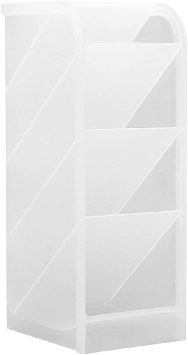 Multifunctionele 4-laagse desktop organizer voor pennen, make-upborstels en lipsticks, transparant en compact voor eenvoudig gebruik